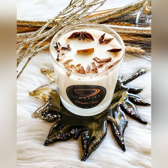 Pumpkin Spice Soy Candle w/ Wood Wick - Picture 3 of 16